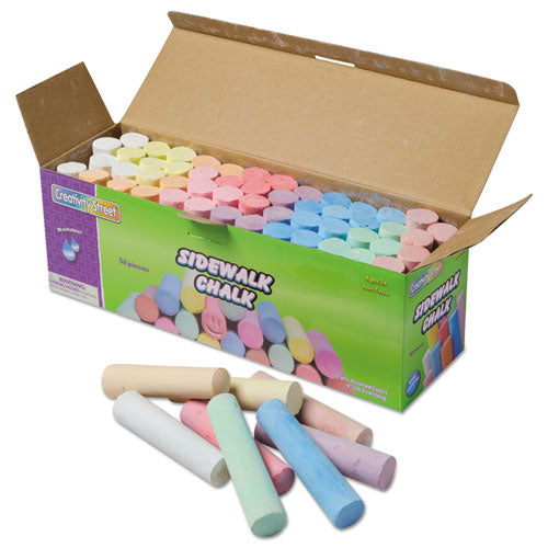 Sidewalk Chalk, 4 X 1 Dia. Jumbo Stick, 12 Assorted Colors, 52-set