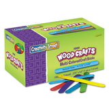Colored Wood Craft Sticks, Jumbo, 6" X 0.75", Wood, Assorted, 500-box