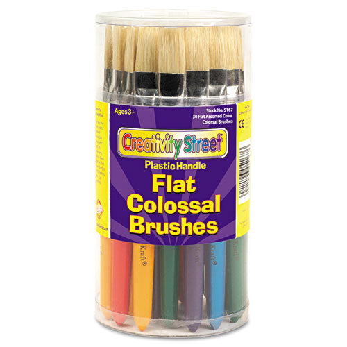 Colossal Brush, Natural Bristle, Flat, 30-set