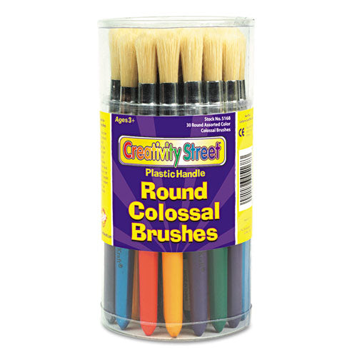 Colossal Brush, Natural Bristle, Round, 30-set