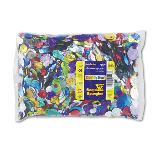 Sequins And Spangles Classroom Pack, Assorted Metallic Colors, 1 Lb-pack