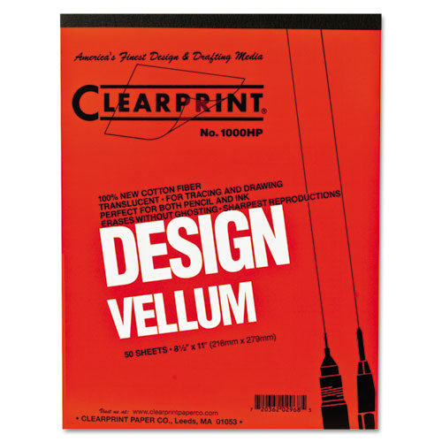 Design Vellum Paper, 16lb, 8.5 X 11, Translucent White, 50-pad