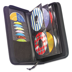 Cd-dvd Wallet, Holds 72 Discs, Black