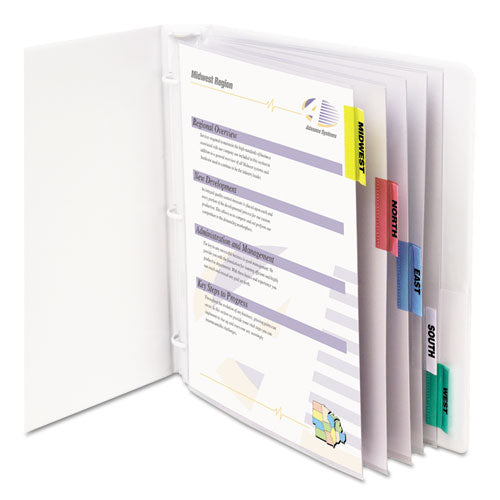 Sheet Protectors With Index Tabs, Assorted Color Tabs, 2