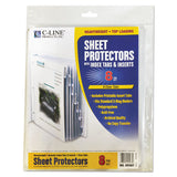 Sheet Protectors With Index Tabs, Clear Tabs, 2", 11 X 8 1-2, 8-st