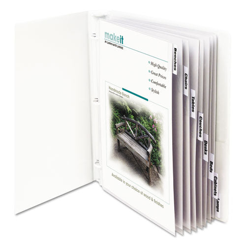 Sheet Protectors With Index Tabs, Clear Tabs, 2