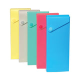 Slider Pencil Case, 11.43 X 9.5 X 0.6, Sandy Gray, Seafoam Green, Seaside Blue, Sunset Red, Sunny Yellow, 24-carton