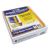 Binder Pocket With Write-on Index Tabs, 9.88 X 11.38, Assorted, 5-set