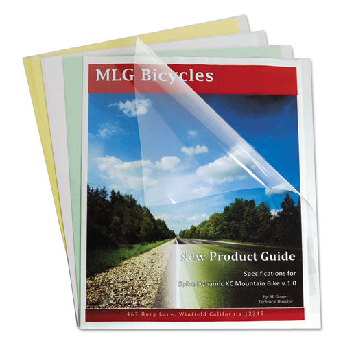 Report Covers, Economy Vinyl, Clear, 8 1-2 X 11, 100-bx