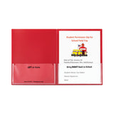 Classroom Connector Folders, 11 X 8.5, Red, 25-box