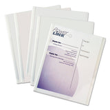 Report Covers With Binding Bars, Economy Vinyl, Clear, 8 1-2 X 11, 50-bx