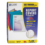 Report Covers With Binding Bars, Vinyl, Assorted, 8 1-2 X 11, 50-bx