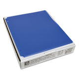 Two-pocket Heavyweight Poly Portfolio Folder, 3-hole Punch, Letter, Blue, 25-box