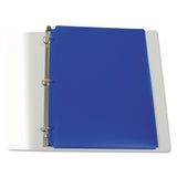 Two-pocket Heavyweight Poly Portfolio Folder, 3-hole Punch, Letter, Blue, 25-box