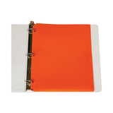 Two-pocket Heavyweight Poly Portfolio Folder, 3-hole Punch, 11 X 8.5, Orange, 25-box