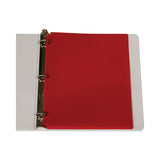 Two-pocket Heavyweight Poly Portfolio Folder, 3-hole Punch, 11 X 8.5, Red, 25-box