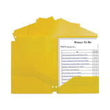 Two-pocket Heavyweight Poly Portfolio Folder, 3-hole Punch, 11 X 8.5, Yellow, 25-box
