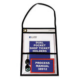 2-pocket Shop Ticket Holder W-strap, Black Stitching, 150-sheet, 9 X 12, 15-box