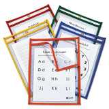 Reusable Dry Erase Pockets, 9 X 12, Assorted Neon Colors, 10-pack