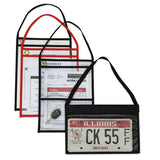 1-pocket Shop Ticket Holder W-strap And Black Stitching, 75-sheet, 9 X 12