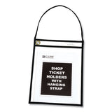 1-pocket Shop Ticket Holder W-strap, Black Stitching, 75-sheet, 9 X 12, 15-box