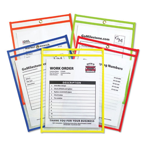Stitched Shop Ticket Holders, Neon, Assorted 5 Colors, 75