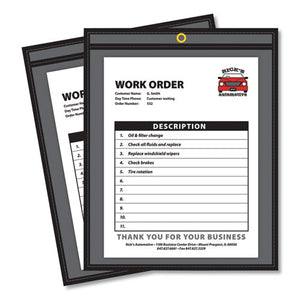 Shop Ticket Holders, Stitched, One Side Clear, 50 Sheets, 8 1-2 X 11, 25-box