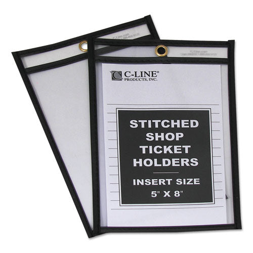 Shop Ticket Holders, Stitched, Both Sides Clear, 25 Sheets, 5 X 8, 25-box