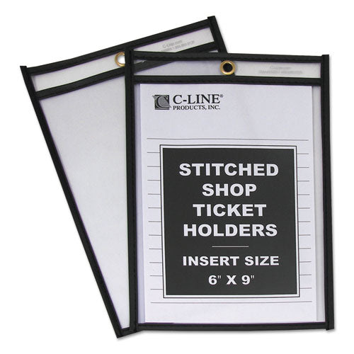 Shop Ticket Holders, Stitched, Both Sides Clear, 50 Sheets, 6 X 9, 25-box