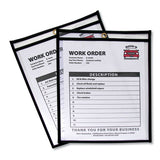Shop Ticket Holders, Stitched, Both Sides Clear, 50 Sheets, 8 1-2 X 11, 25-box