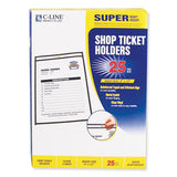 Shop Ticket Holders, Stitched, Both Sides Clear, 75 Sheets, 9 X 12, 25-box