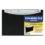 21-pocket Stand-up Design Expanding File, 12" Expansion, 21 Sections, 1-21-cut Tab, Legal Size, Black