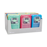 Storage Box, 5.43 X 8.25 X 2.43, Seafoam Green, Seaside Blue, Sunset Red, Sunny Yellow