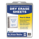 Peel And Stick Dry Erase Sheets, 8 1-2 X 11, White, 25 Sheets-box