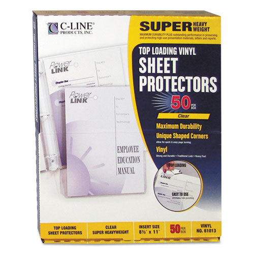 Super Heavyweight Vinyl Sheet Protectors, Clear, 2 Sheets, 11 X 8 1-2, 50-bx