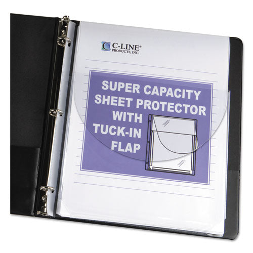 Super Capacity Sheet Protectors With Tuck-in Flap, 200