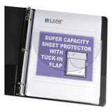 Super Capacity Sheet Protectors With Tuck-in Flap, 200", Letter Size, 10-pack