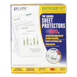 Recycled Polypropylene Sheet Protectors, Reduced Glare, 2", 11 X 8 1-2, 100-bx