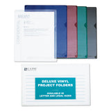 Deluxe Vinyl Project Folders, Letter Size, Clear, 50-box