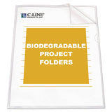 Specialty Project Folders, Letter Size, Clear, 25-box