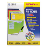 Write-on Poly File Jackets, Straight Tab, Letter Size, Assorted Colors, 25-box