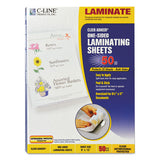 Cleer Adheer Self-adhesive Laminating Film, 3 Mil, 9" X 12", Gloss Clear, 50-box