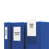 Self-adhesive Ring Binder Label Holders, Top Load, 1 X 2 13-16, Clear, 12-pack