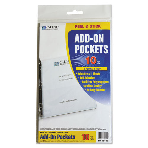 Peel And Stick Add-on Filing Pockets, 25