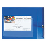 Self-adhesive Business Card Holders, Top Load, 2 X 3 1-2, Clear, 10-pack