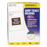 Clear Vinyl Shop Ticket Holders, Both Sides Clear, 50 Sheets, 9 X 12, 50-box