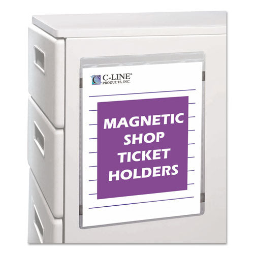 Magnetic Shop Ticket Holders, Super Heavyweight, 50 Sheets, 9 X 12, 15-bx
