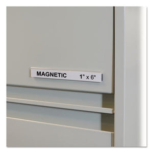 Hol-dex Magnetic Shelf-bin Label Holders, Side Load, 1" X 6", Clear, 10-box
