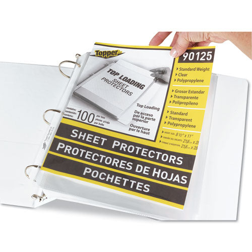 Top-load Polypropylene Sheet Protectors, Standard, Letter, Clear, 2