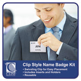Name Badge Kits, Top Load, 3 1-2 X 2 1-4, Clear, 50-box